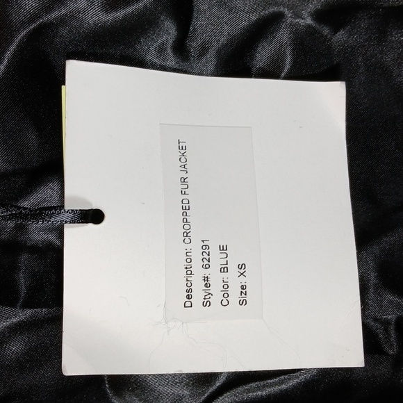 Heurueh Women's Blue Faux Fur Cropped Jacket size XS - Picture 8 of 12